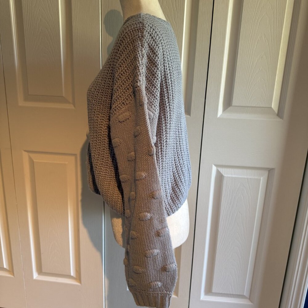 Jessica Simpson Womens Size Small Light Blue Sweater Cropped Knit - Picture 5 of 6